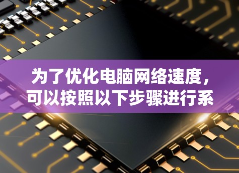 为了优化电脑网络速度，可以按照以下步骤进行系统化的调整和优化