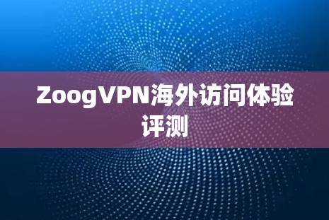 ZoogVPN海外访问体验评测