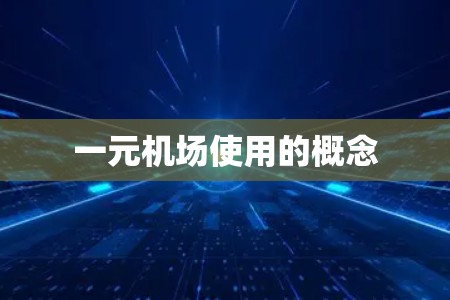 一元机场使用的概念